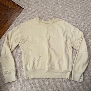 Foundationals Butterhalf Crewneck Sweatshirt in butter yellow size s